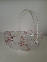 Hibátlan Walther Glas üveg kínáló tál füles gyümölcskínáló tál üveg kínáló tál