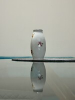 Hollóházi - Virágmintás váza - Arany szegéllyel