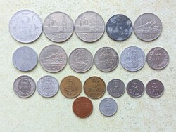Románia 20 db Különböző Érme 5,15,25 Bani 1,3,5,1000 Lej Lei 1942-2008