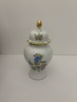 Herendi Viktória mintás porcelán fedeles váza 1. osztályú hibátlan