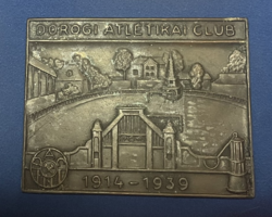 Dorogi Atlétikai Club 1914-1939 plakett