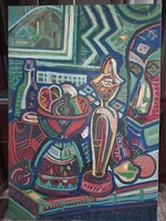 Kozma István (1937-2020) Csendélet maxkal