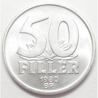 Magyarország,50 fillér 1980 aUNC+ aluminium