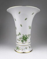 1X702 Erika mintás Hollóházi porcelán tölcsér váza 25 cm