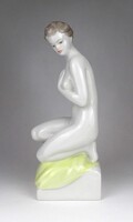 1X644 Hollóházi porcelán női akt szobor 29 cm
