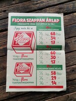 Flora szappan árjegyzék