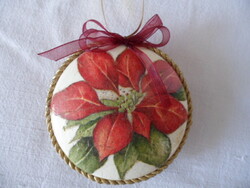 Karácsonyfadísz dekupázs technikával