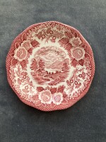 Vintage porcelán kistányér skót tájképpel