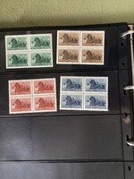 Bélyeg,  Magyar Posta 1946. BÉLYEGJUBILEUM 4-es tömbben
