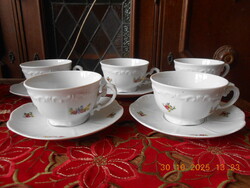 Zsolnay floral bouquet teacup