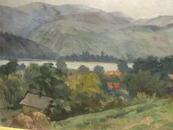 Jámbor Lajos (1884’Nagyvárad-1954’New York)-Dunakanyar..60x80cm