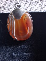 Egyedi karneol ezüst medál