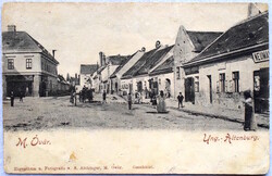 Magyaróvár /Mosonmagyarórvár - Magyar utca , üzletek , fogat - antik képeslap   1900 körüli