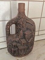 Német , kerámia dísz üveg,asztalközép kínáló  eladó!