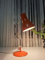 Mid century Josef Hurka - Napako narancssárga fém íróasztali lámpa asztalilámpa INGYEN FOXPOST AUTM