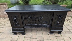 Antik neoreneszánsz íróasztal