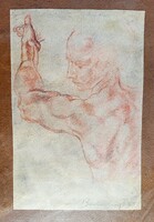 Barcsay Jenő, 1965-ös tanulmányrajz, keretben