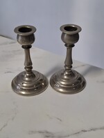Antik ezüstözött gyertyatartó párban