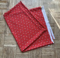 Retro piros anyag, textil, méteráru új