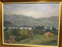 Jámbor Lajos (1884’Nagyvárad-1954’New York)-Dunakanyar..60x80cm