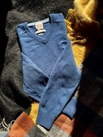 Lambretta London Soho L-es gyapjú pulóver tengerészkék színben