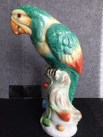 Herendi nagy porcelán papagáj, jelzett, hibátlan