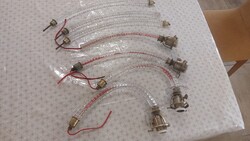 Retro üveg csillár alkatrészek