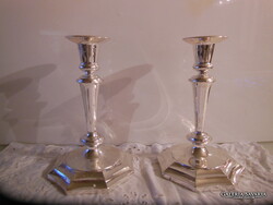 EZÜSTÖZÖTT GYERTYATARTÓ - 2 db - ALKUKÉPES - 19 x 12 cm - ANGOL - HIBÁTLAN
