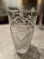 Kristály váza 20 cm magas, hibátlan vitrin állapotban