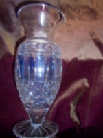 Ólomkristály váza -súlyos,  darab 25,5 cm