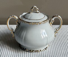 Zsolnay porcelán stafír arany cukortartó