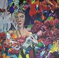 ELLOPOTT PILLANAT Olaj, akril absztrakt festmény 3D feszített vásznon