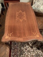 Neobarokk intarziás asztal