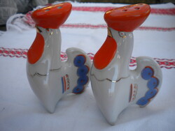 Polonne két kakas asztali sótartó só - borsszóró