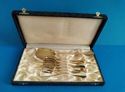 Ezüst fagylaltos készlet 6 személyes dobozban