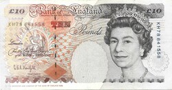 10 font pound pounds 1993-98 Anglia G.E.A. Kentfield Erzsébet királynő