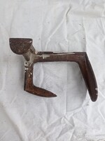 Antik cipészüllő, vas kaptafa, cipész szerszám