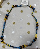 Indiai nyaklánc, festett fa gyöngyökkel