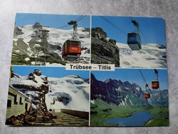 Svájc, Engelberg, Trübsee (1800m) alpesi tó a Titlis (3239 m) lábánál, hegyi libegő