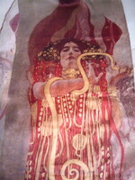 Gyönyörű Gustav Klimt valódi selyem sál