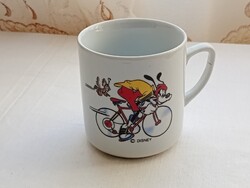 Porcelán bögre Goofy kutya kerékpározik Disney FP Zajecar retro 2,5dl