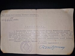 1933, katonai irat a pest-kiskun megyei alispán aláírásával