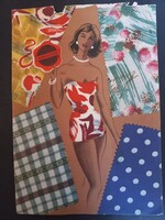 Régi Hungarotex magyar állami külkereskedelmi vállalat textilipari termék reklám