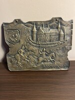 Gellér B.István Nagyvázsony Bronz dombormű, falikép