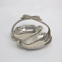 Ezüstözött hattyús cukortartó (00322)