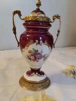 G﻿yönyörű vintage, limoges-i stílusú porcelán váza ACF mod dep