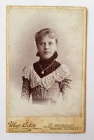 Uher Ödön fényképész Budapest vizitkártya fotó