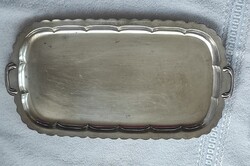 Ollysjöholm „PRIMA NS” svéd ezüstözött tálca  Anyag: nikkel-ezüst, vékony ezüst bevonattal