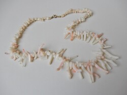 Fehér nemes korall ágas nyakék kapoccsal