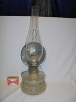 Régi üveg tartályos petróleum lámpa - falra akasztható
